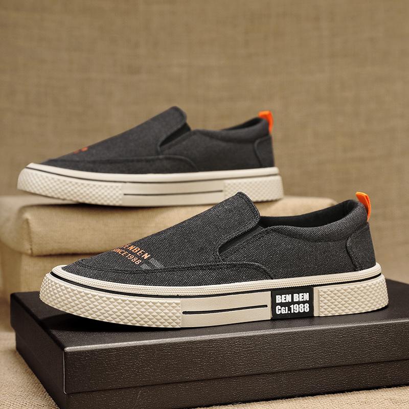Classic Canvas Shoes Men Fashion Flat Sneakers Male Casual Men's Shoes Slip On Loafers Men Vulcanized Shoes For Men
