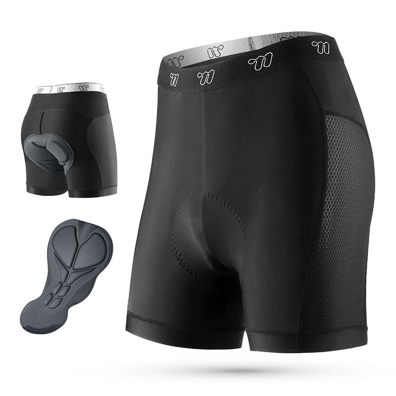 

WEST BIKING Men s Cycling Underwear Breathable Elastic Short with 3D Shock Absorbing Cushion Motorcycle Underpants Equipment M чёрный