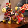 Chinese Style Plush Horse Year Lucky Mascot Animal Toy With Soft Short Pile For New Year Gift