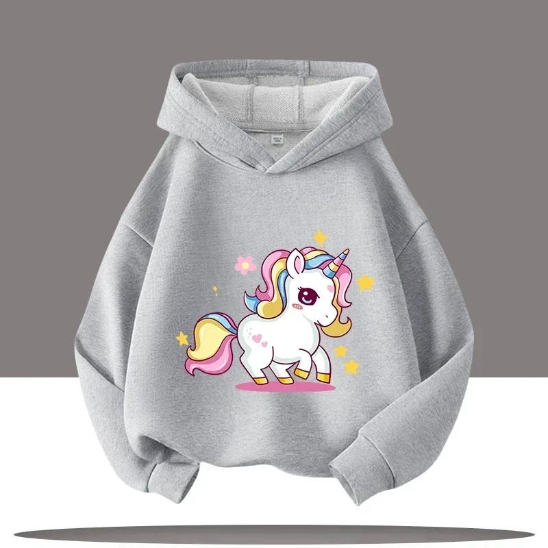 2025 New Best-selling Unicorn Cartoon Children's Clothes Fashionable Warm Sweaters for Boys Girls in Autumn and Winter