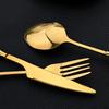 30Pcs Tableware Set Mirror Ceramic HandleGold Flatware Fork Spoon Knife Set Stainless Steel Dinnerware Cutlery Set Dinner Set