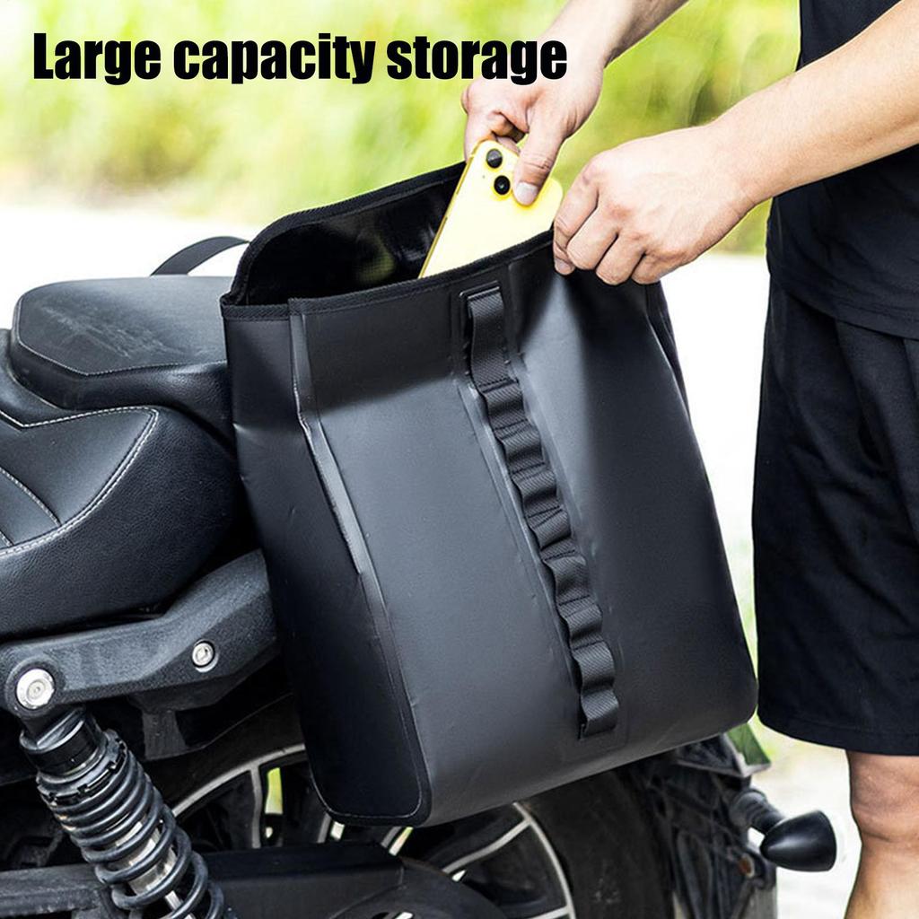 Motorcycle Tool Bag Leather Saddle Backpack Motorcycle Front Seat Tail Bag For Phone Card Drinks Bottle Key Camera Highway Daily