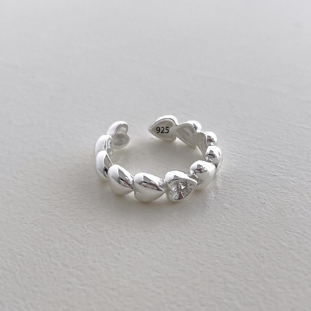 Sam Panda 925 Rings for Women Simple Geometric Handmade Irregular Retro Ring Gold Zircon Allergy For Birthday Gift