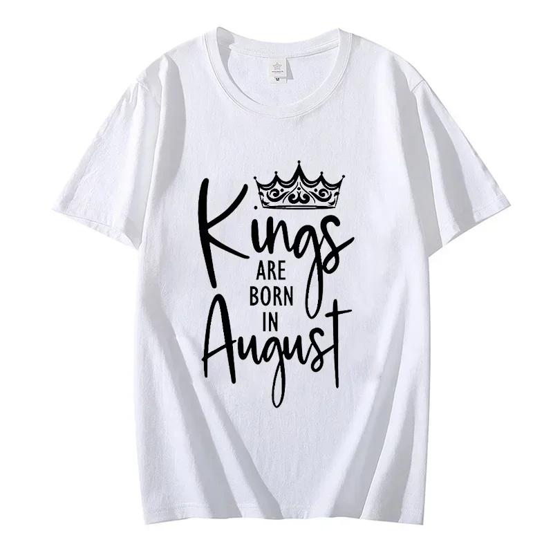 

Harajuku Streetwear Kings Are Born In Jan To Feb Футболки Футболки для вечеринок на день рождения Футболки Kings Летние мужские футболки с коротким рукавом XXXXXL бордовый