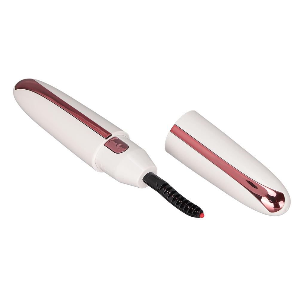 Heated Eyelash Curlers USB Rechargeable Anti Scalding Smart Temperature Control with Cleaning Brush for Women Makeup