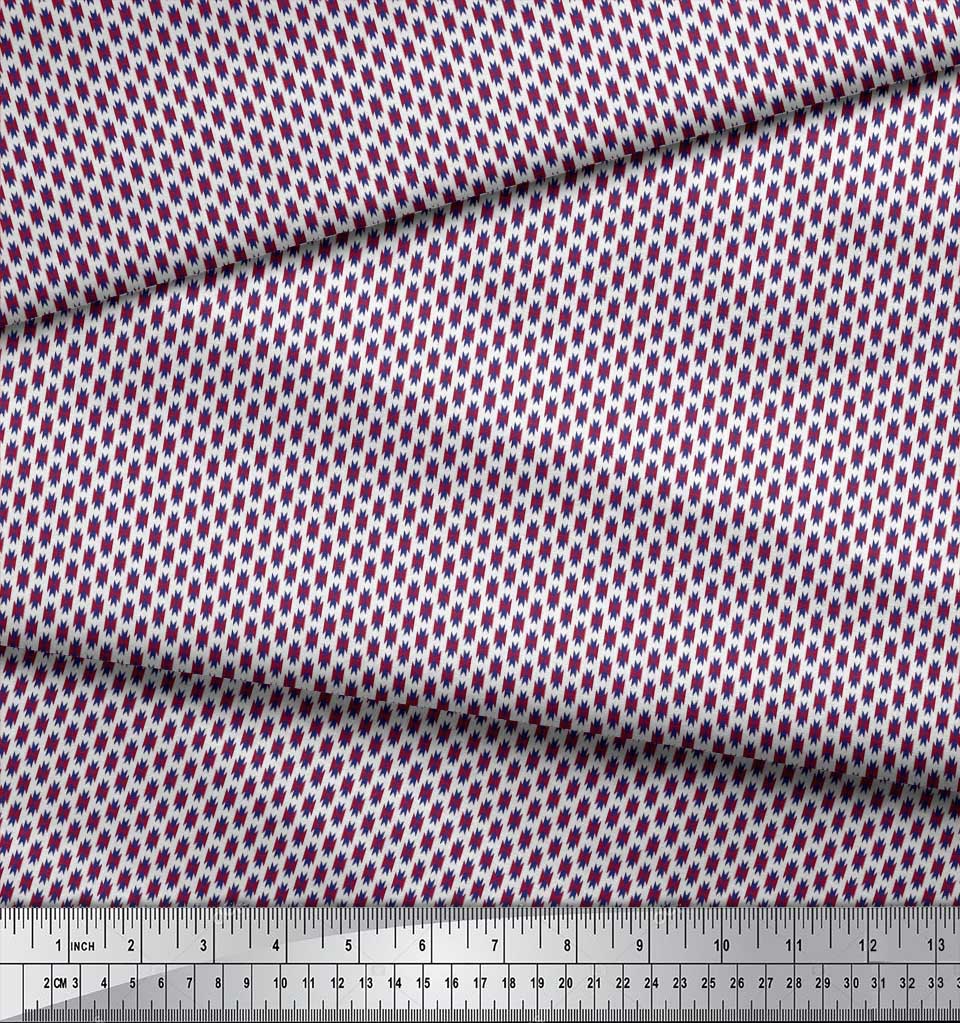 Soimoi Japan Crepe Satin Fabric Geometric Small Print Fabric by the metre 42 Inch