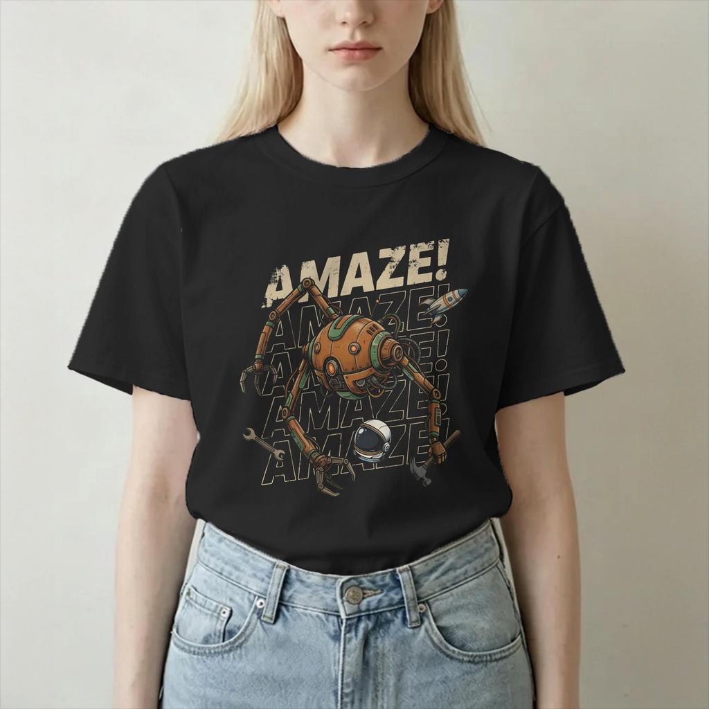 Amaze Robot Project Hail Mary Sci Fi Space Tshirt Unisex Unisex Cotton Tees Round Collar Short Sleeve T Shirts Plus Size Clothing