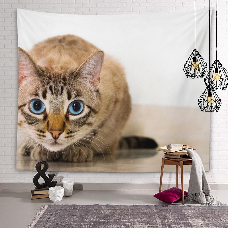 Afghan Hound Cat Tapestry Cute Animal Wall Art Decoration Tapestry Kids Room Decor Living Room Bedroom Dorm Room Home Decor