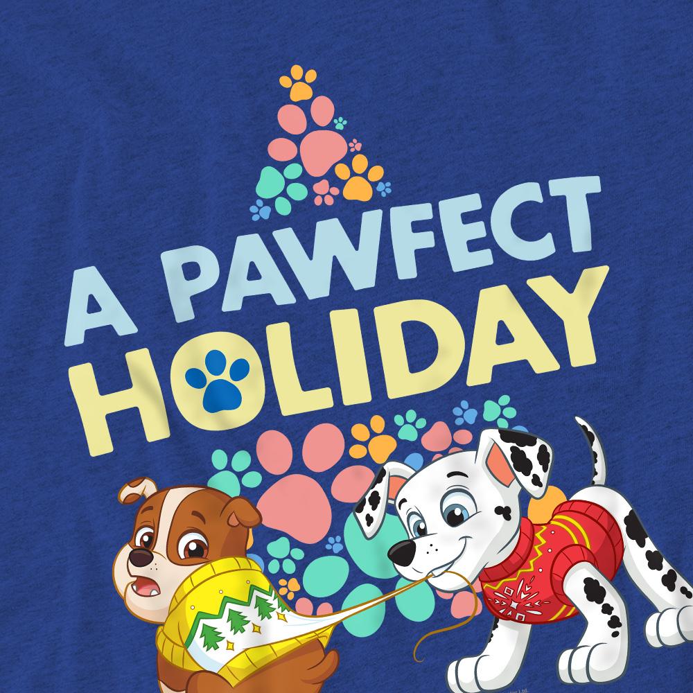 Paw Patrol Unisex Adult A Pawfect Holiday Rubble & Marshall Christmas T-Shirt