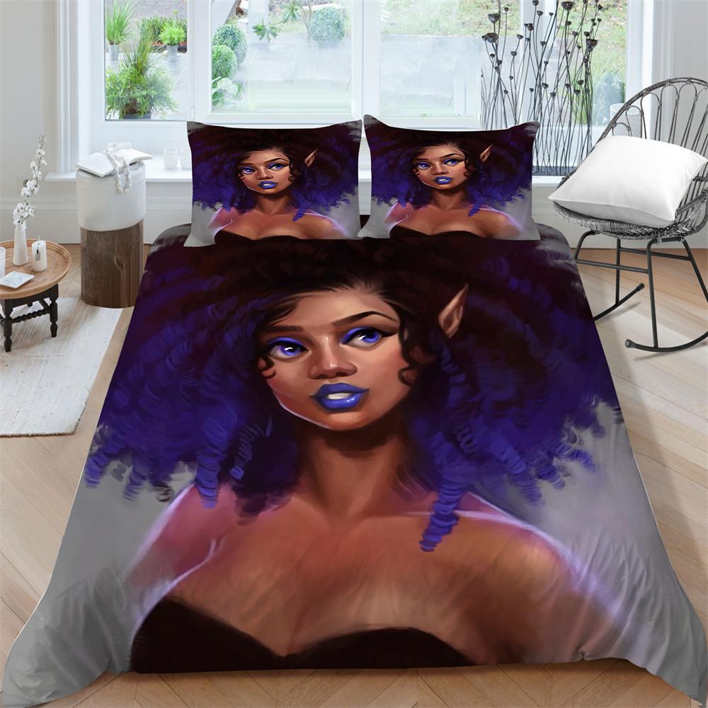 Home Textiles Bedding Girl Quilt Cover Bedding Set 3D Cartoon Duvet Cover Comfortable Bedclothes Microfiber Quilt Cover