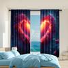 Versatile Polyester Transparent Curtains Home Decoration Valentine Use Bedrooms Living Rooms Set Of 2 Made Sitting Room Decor