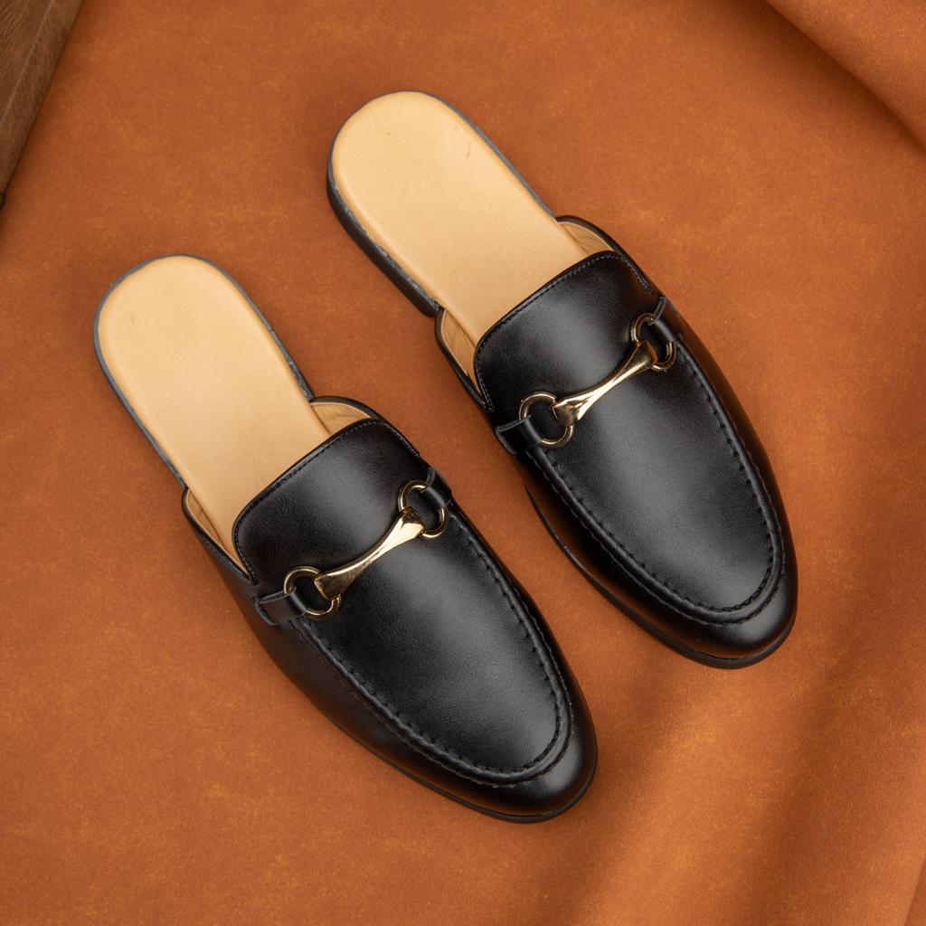 Fashion Leather Men Mules Shoes Men All-match Slippers Retro Soft Anti Slip Casual Shoes for Men 2025 New Original Designer Summer Flats