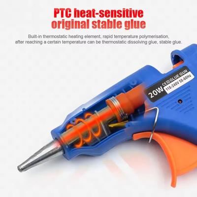 20W Hot Melt Glue Gun DIY Household Industrial Mini Guns Heat Temperature Electric Thermal Repair Tool For Use In 7mm Glue Bars