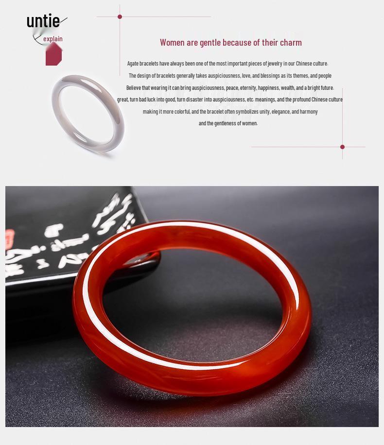 Βραχιόλι Βραζιλιάνικου Κόκκινου Αχάτη Χαλκηδονίου Νεφρίτη για Κυρίες