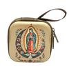 Rosary Prayer Bag Zipper Rosary Pouches Religious Jewelry Storage Box for Prayer Bead Earrings Portable Headphone Bag