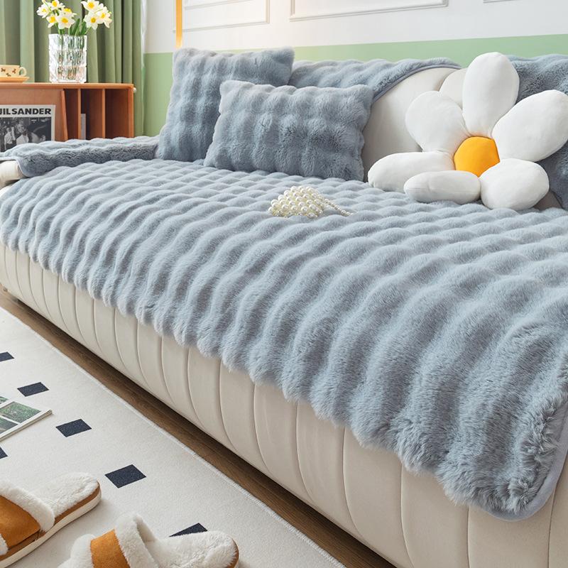 

Подушка для дивана, зимняя плюшевая утолщенная теплая нескользящая подушка, новый пушистый чехол для дивана, ткань 70*70cm