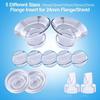 9Pcs/Set Breast Pump Caliber Converters Universal Perfect Fitting Caliber Converters for Easy And Safe Breastfeeding