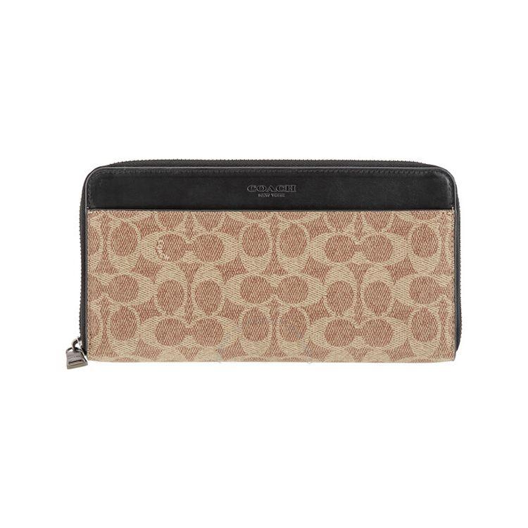

Coach Travel Wallet 23 Fashion Classic Printed Travel Long Wallet Men Wallet Brown 66862-KHA Basic Set (Bag+Dust Bag)