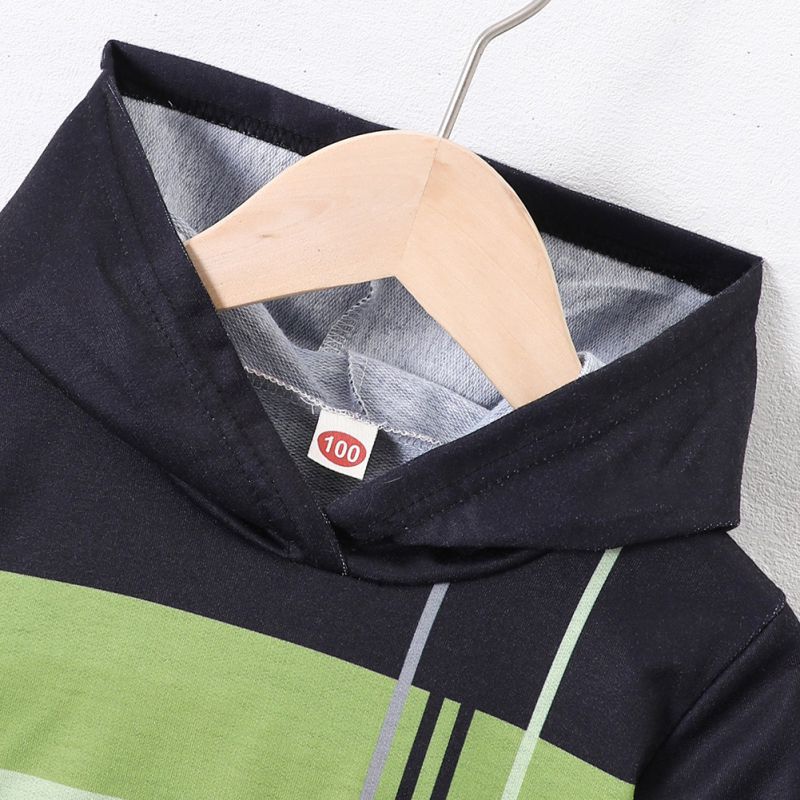 1-8 Years Kids Boys Hooded Sweatshirt Sets Top and Pants
