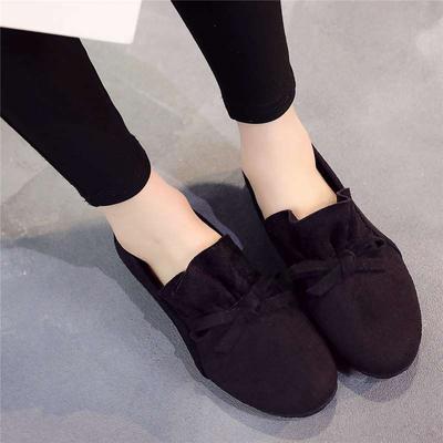 2019 New Spring and Autumn Old North Cloth Shoes Women's Shoes Single Shoes Doudou Shoes Maternity Shoes Mother Shoes Hotel Shoes Black