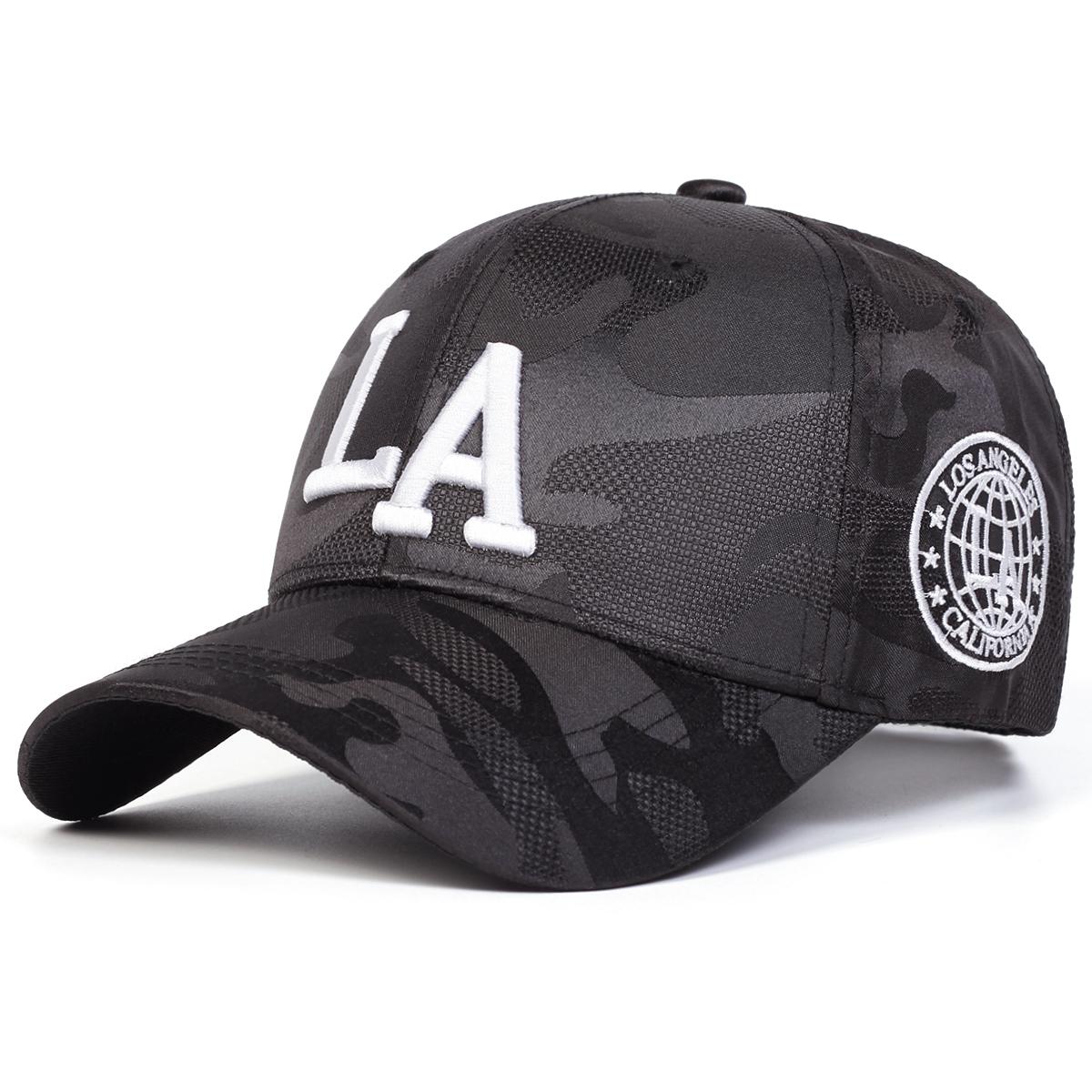 

Unisex Letter Embroidery Adjustable Camouflage Baseball Hat Simple Caps Spring Autumn Outdoor Sport Travel камуфляжний/білий