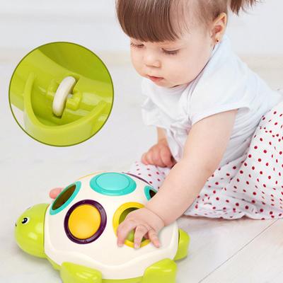 Cartoon Turtle Push Button Toy Stress Anxiety Relief Press Button Tortoise Toy Hand-Eye Coordination