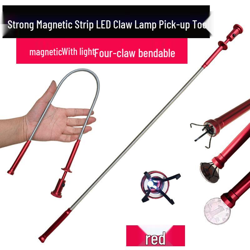 Magnetic Pickup Tool with Light & Inspection Mirror for Auto Repair