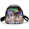 Trendy Crossbody Kpop Katseye Semicircle Lunchbox Thermal Insulation Food Lunch Bag 3D Printed Insulated Handbags Ice Bags