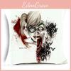 Housse de coussin de luxe 18'' Harley Quinn Joker en polyester pour une décoration intérieure ultime
