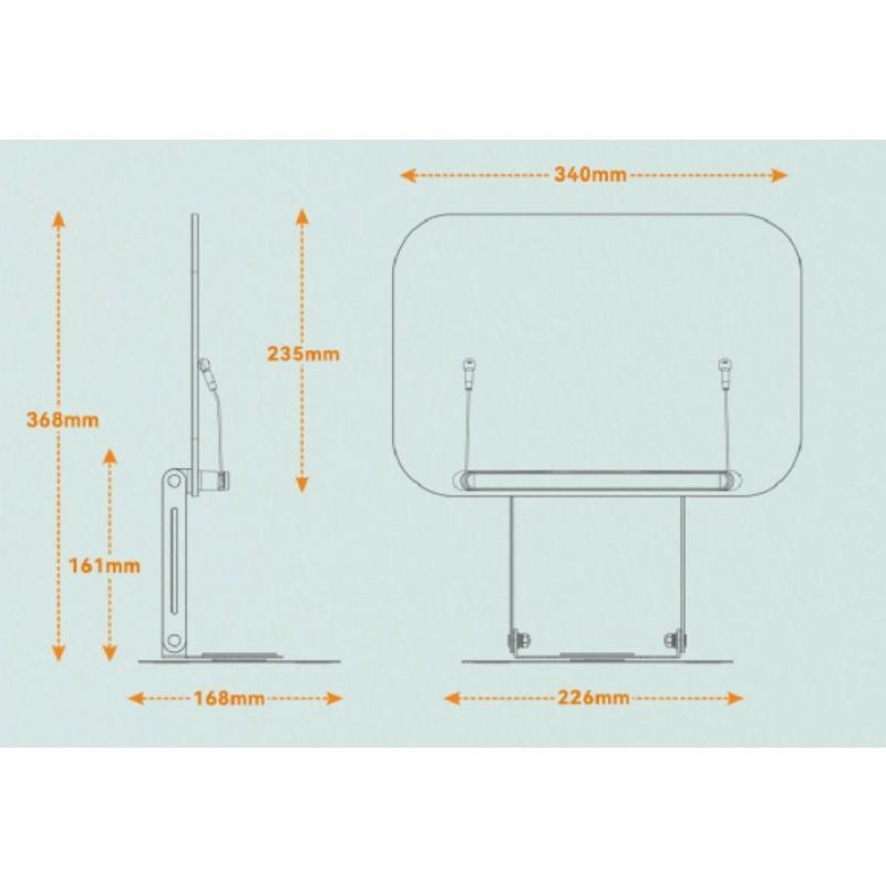 360° Rotatable 2 Adjustable Book Reading Stand Retaining Clip Reading Board Stand Ergonomic Foldable Tablet Stand