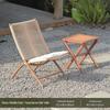 Compact Rattan Folding Lounge Chair for Balcony & Outdoor Use