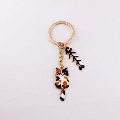 Fashion Alloy Keychain Pendant Round Metal Key Ring