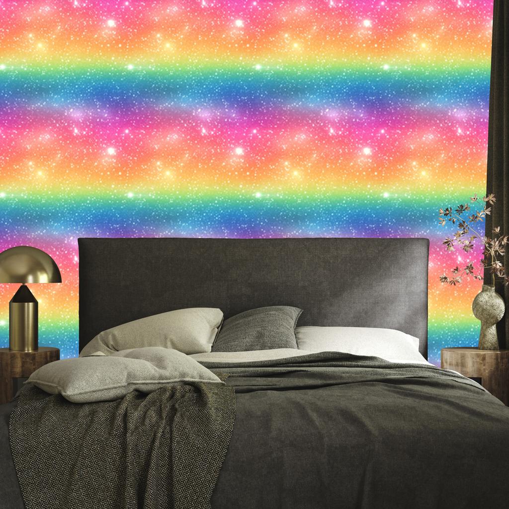Blue and peach glitter wallpaper for living room and bedroom 50x1000