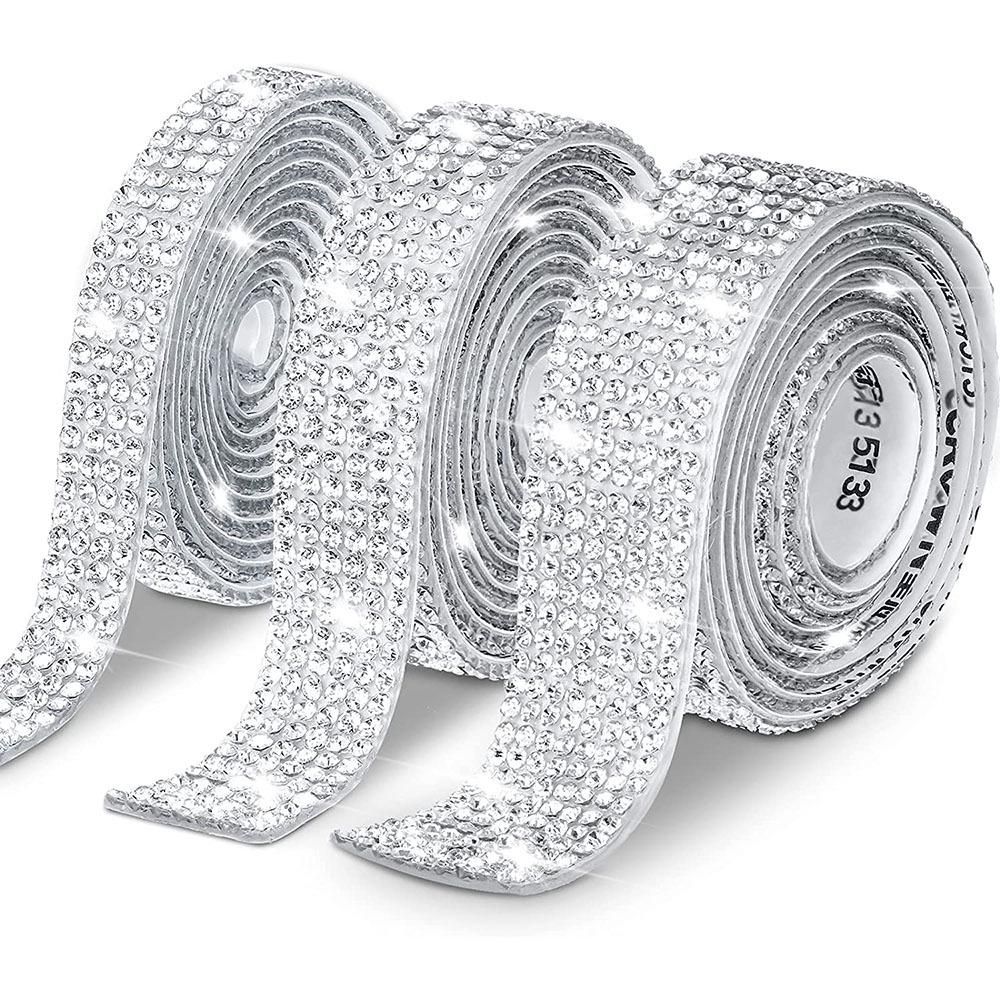 Cross-Border DIY Rhinestone Decorative Self-Adhesive Tape for Clothes, Toys, Car Logos, and Props
