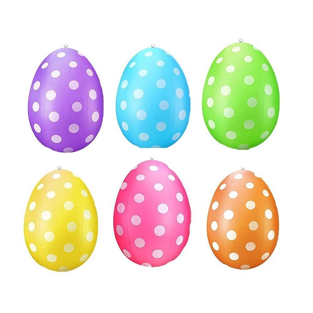 16 Inch Giant Egg Easter Inflatable Ball Outdoor Inflatable Easter Ornament Home Garden Easter Decoration 2025
