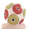 Bonnet Cap Floral Print African Style Satin Polyester Comfortable Hair Care Hat for Daily Wear