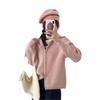 Korean Dongdaemun Women's Double Zipper Lapel Coat - Thick Wool Sweater, Autumn/Winter, Soft, Fluffy, Loose, Lazy Style.