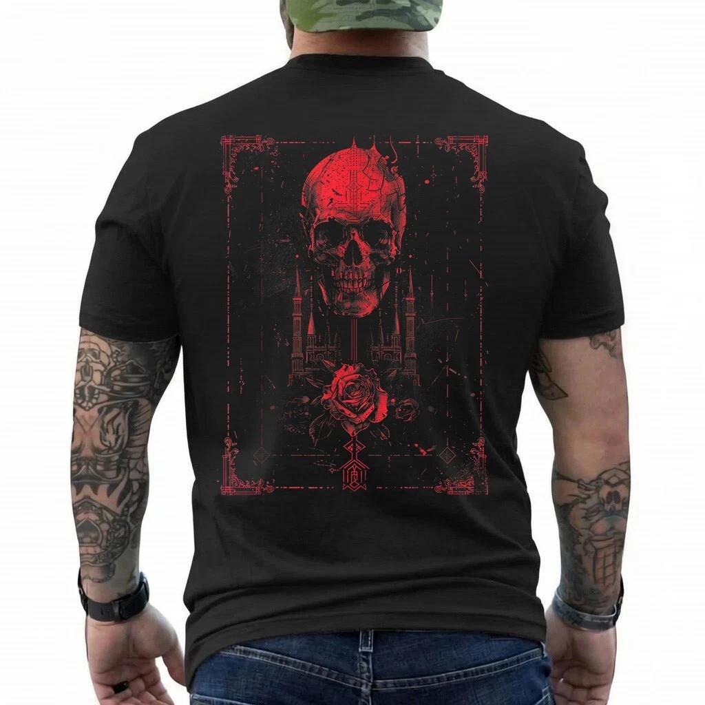 Anime Goth Japanese Skull Rose Gothic Horror Death Art T-Shirt L