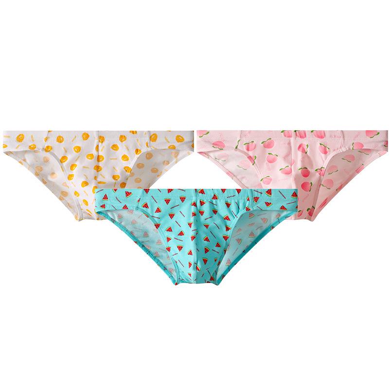 Men's Cotton Breathable Triangle Briefs - Trendy, Printed, Youthful Design