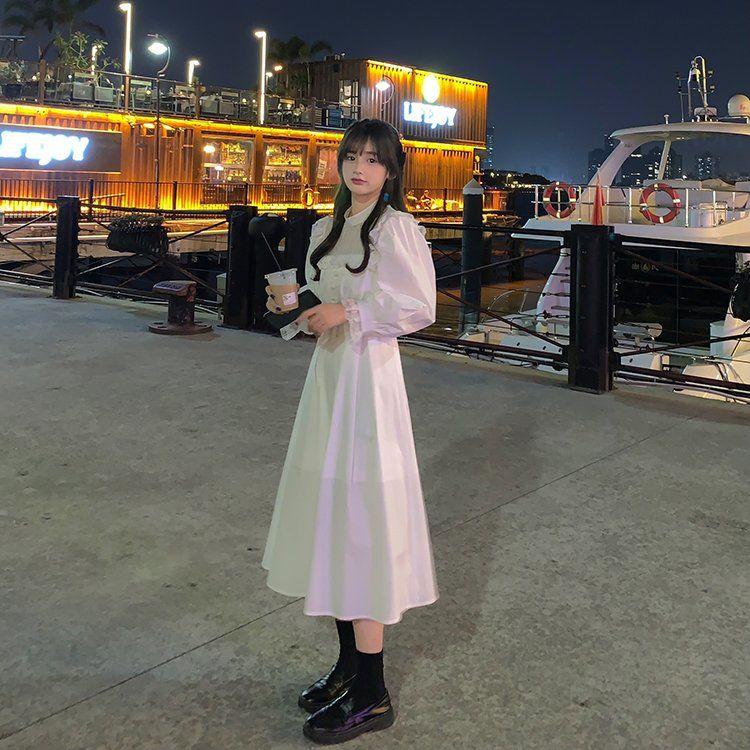 Autumn Gothic Black Lace Dress Women Casual Elegant Party Midi Ruffle Long Sleeve Dress Emo Y2k Goth Clothes