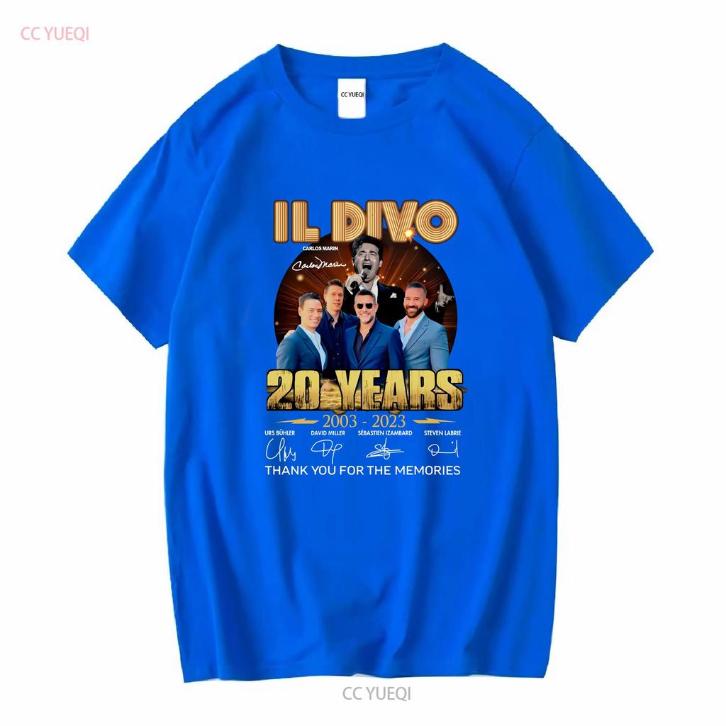 Il Divo 20 Years Thank You For The Memories T Shirt Full Size S 5XL vintage Washed Comfortable Stretched streetwear Versatile