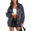 Women's Faux Leather Biker Jacket, Multi-Color Motorcycle Style Outerwear
