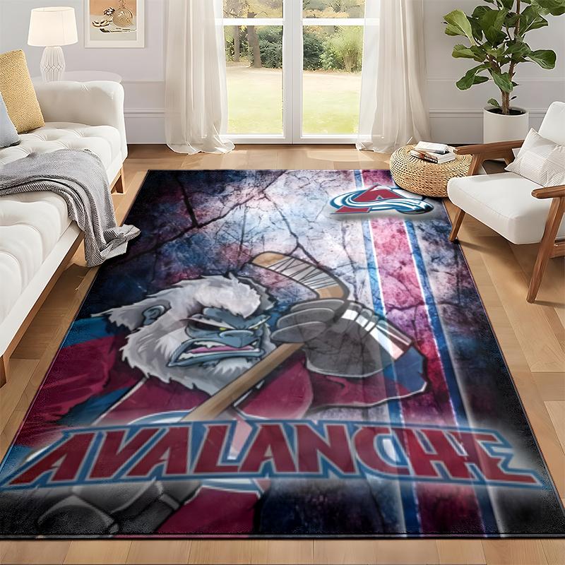 Colorado Avalanche Carpet Door Mat for Living Room or Bedroom Protective Mat Under Chair Office Decoration Christmas Gift Birthday Present