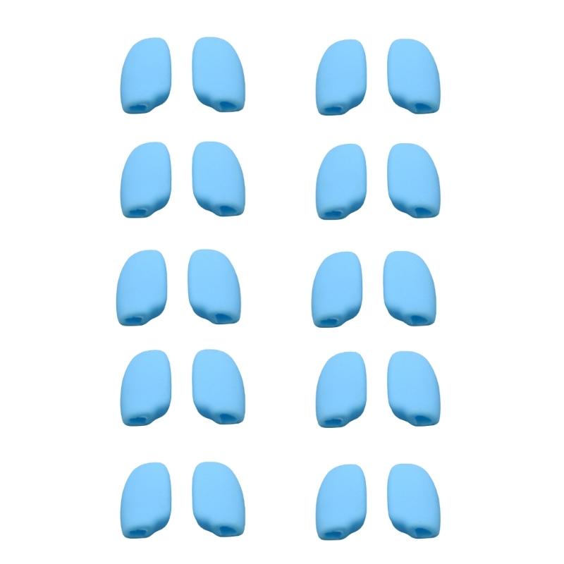 

Pack of 10 Pairs Black Silicone Nose Pad Anti Slip Cushions for Eyeglasses and Sunglasses Thick світло-синій колір