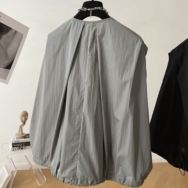 Nadměrný ležérní kabát vesta dámský letní plus size bez rukávů topy Y2k volné kardigany bundy