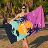 Custom Printed Animal Print Square Modern Microfiber Beach Towel Quick-Drying Logo for Summer Swimming Cross-Border Usage