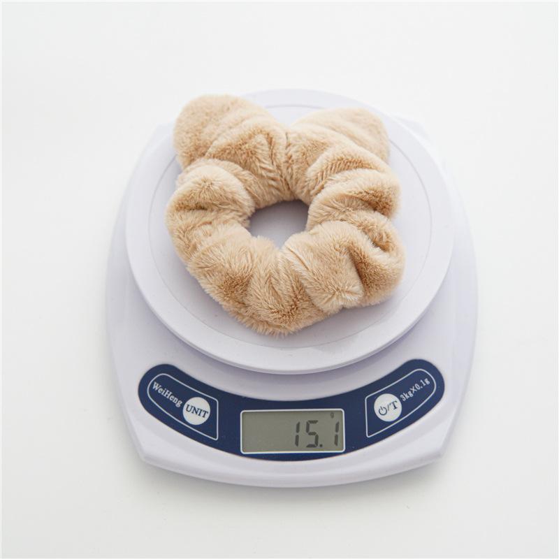 2005 Winter New Plush Fabric Scrunchie for Women, Simple Cat Ear Headband, Versatile Elastic Hair Tie