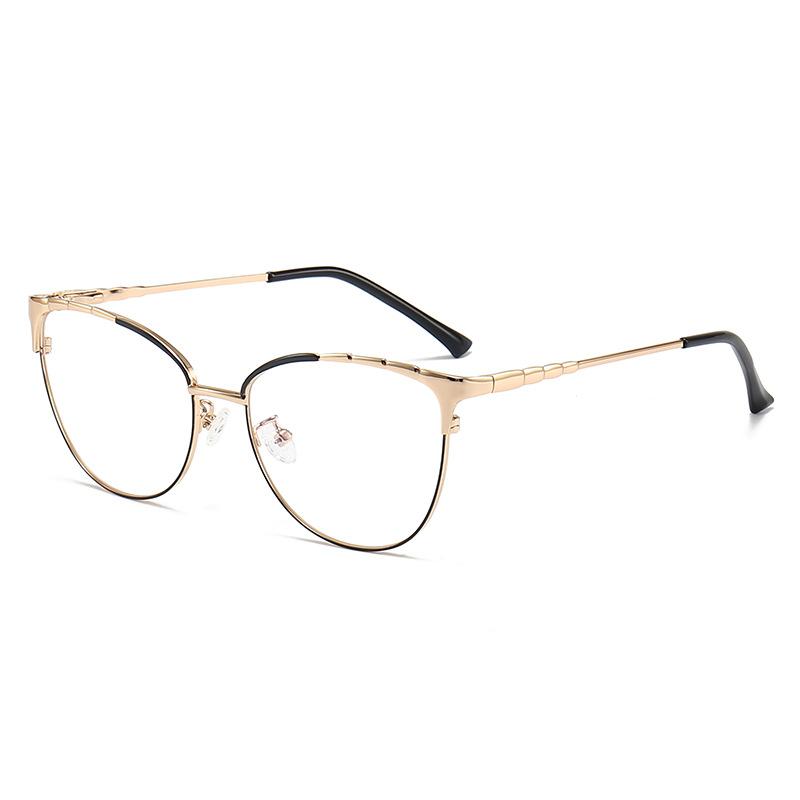 New Metal Anti Blue Light Glasses Flat Lens Eyeglasses Frames Women Men Fashion Luxury Brand Eyewear Glasses Frame