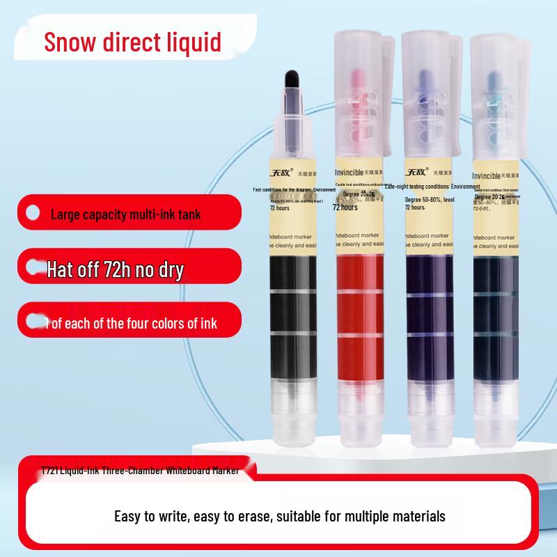 Snowhite T721 Erasable Whiteboard Markers