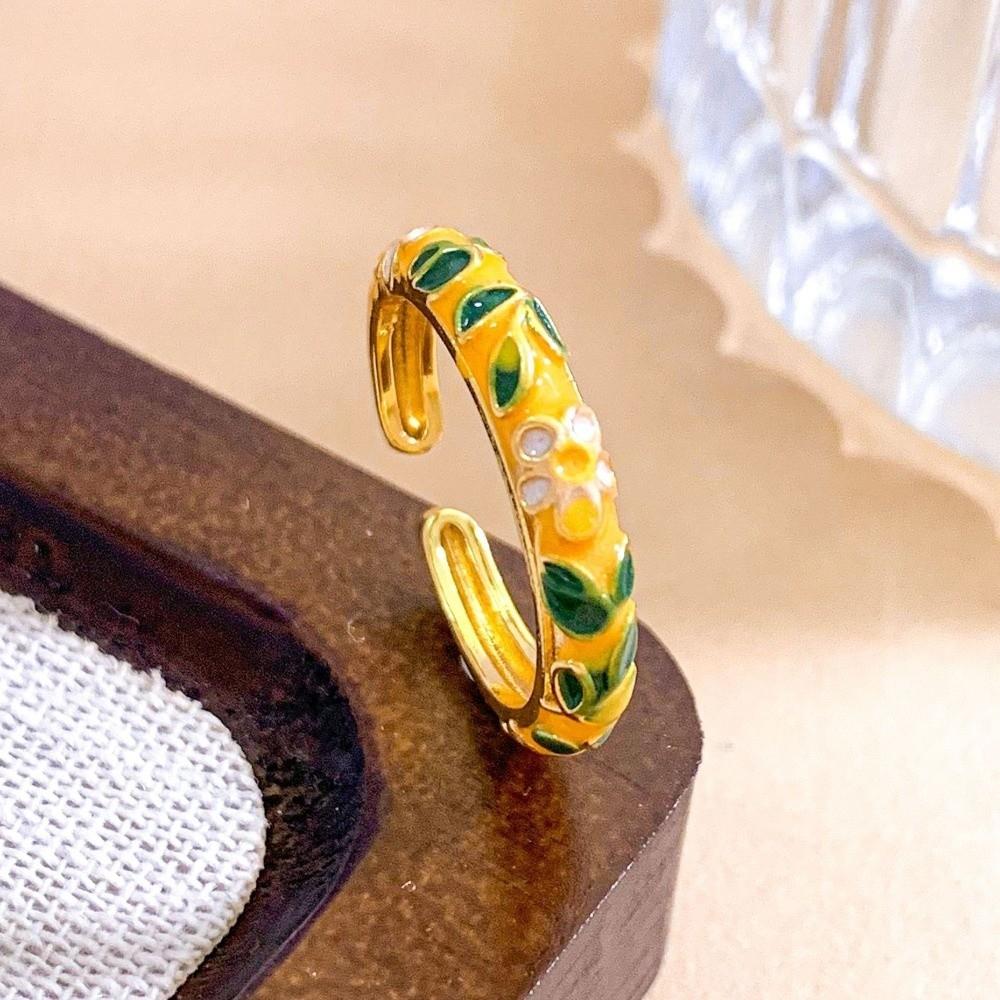 Classic Vintage Geometric Rings Bohemian-Style Gold Plated Ring  Wedding